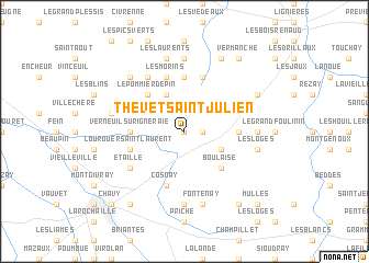 map of Thevet-Saint-Julien