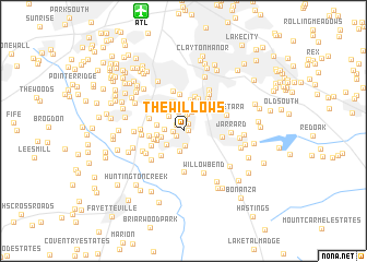 map of The Willows