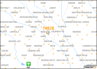 map of Thèze