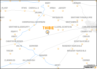 map of Thibie