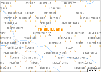 map of Thibivillers