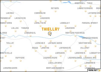 map of Thiellay
