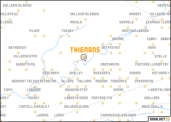 map of Thiénans