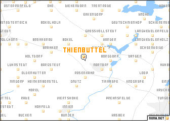 map of Thienbüttel