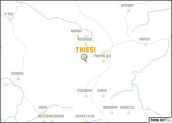 map of Thiesi