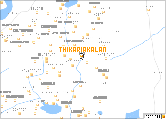 map of Thikaria Kalan