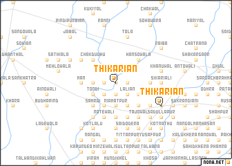 map of Thikariān