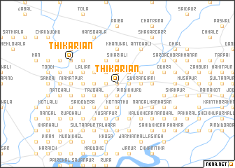 map of Thikariān