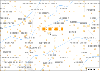 map of Thikriānwāla