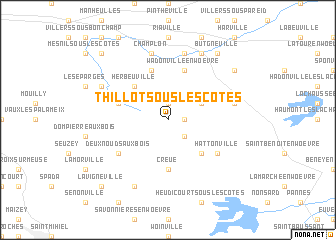 map of Thillot-sous-les-Côtes