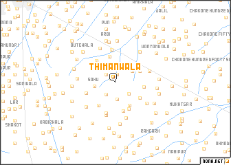 map of Thīmānwāla