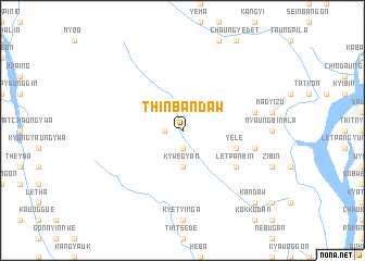 map of Thinbandaw