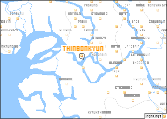 map of Thinbonkyun