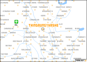 map of Thindaungywashe