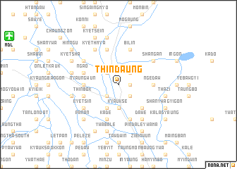 map of Thindaung