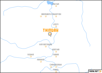 map of Thindaw