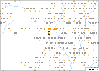 map of Thindaw