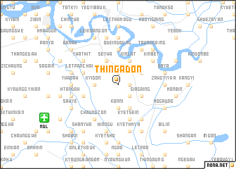 map of Thingadon