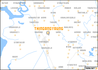 map of Thingangyaung