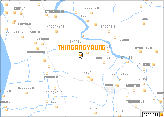 map of Thingangyaung