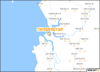map of Thingangyun