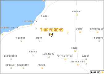 map of Thiry Daems