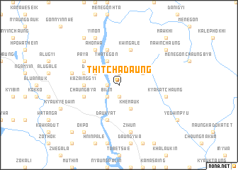 map of Thitchadaung