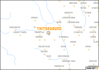 map of Thitsedaung