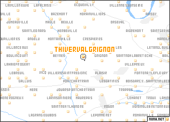 map of Thiverval-Grignon