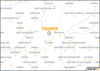 map of Thiviers