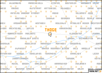 map of ʼt Hoge