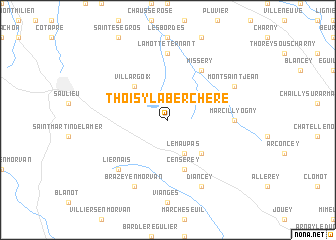 map of Thoisy-la-Berchère