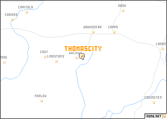 map of Thomas City