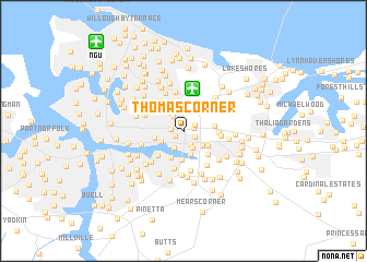 map of Thomas Corner