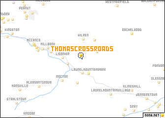 map of Thomas Crossroads