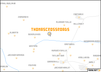 map of Thomas Crossroads