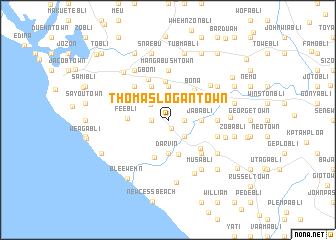 map of Thomas Logan Town