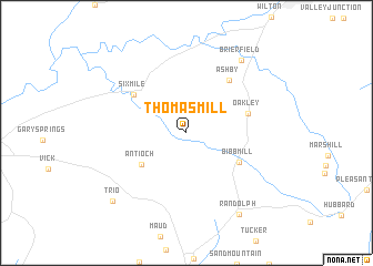 map of Thomas Mill