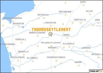 map of Thomas Settlement