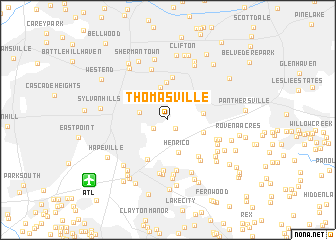 map of Thomasville