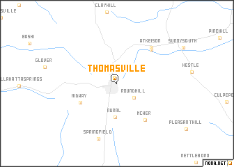 map of Thomasville