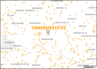 map of Thompson Estates