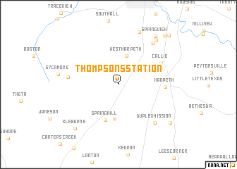 map of Thompsons Station