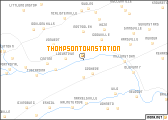 map of Thompsontown Station