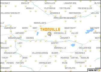 map of Thonville