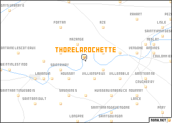 map of Thoré-la-Rochette