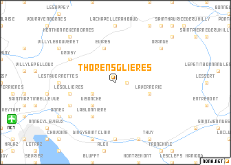 map of Thorens-Glières