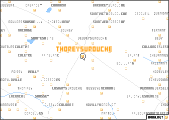 map of Thorey-sur-Ouche