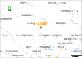 map of Thorigny