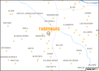 map of Thornburg